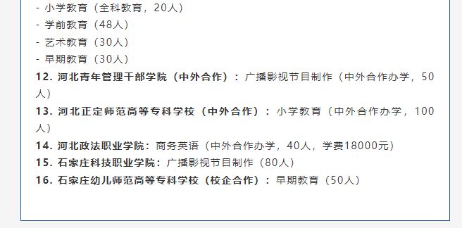 【志愿填报】2025河北单招院校新增专业（汇总版）