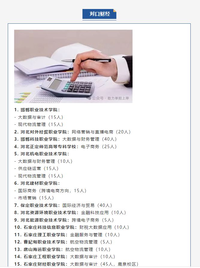 【志愿填报】2025河北单招院校新增专业（汇总版）